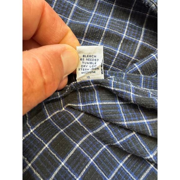 POLO by Ralph Lauren short sleeve collared shirt, size M, Blue Seersucker - Picture 5 of 8